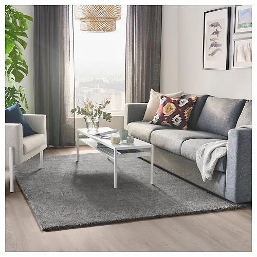 IKEA カーペット STOENSE グレー STOENSE rug, low pile, medium gray, 6'5