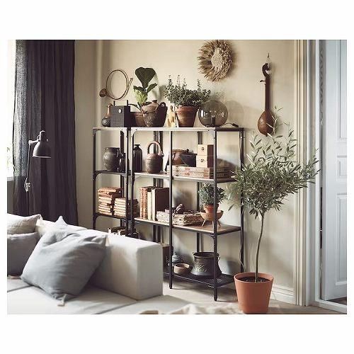 IKEA イケア シェルフユニット ブラック 100x136cm big10339294 IKEA イケア シェルフユニット ブラック 100x136cm big10339294