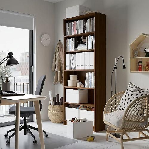IKEA イケア 本棚 ブラウン ウォールナット調 80x28x202cm IKEA イケア 本棚 ブラウン ウォールナット調 80x28x202cm