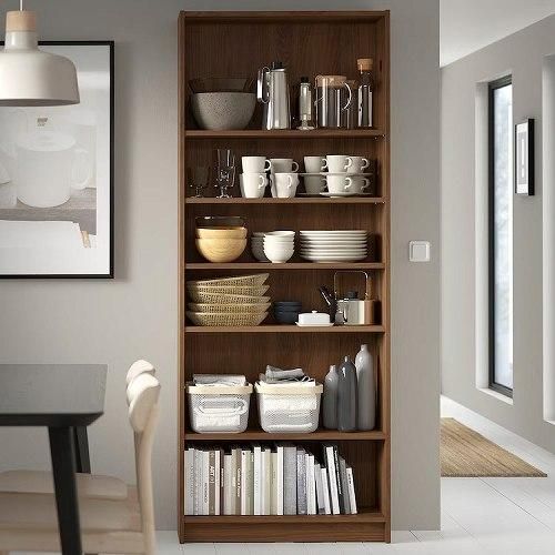 IKEA イケア 本棚 ブラウン ウォールナット調 80x28x202cm IKEA イケア 本棚 ブラウン ウォールナット調 80x28x202cm