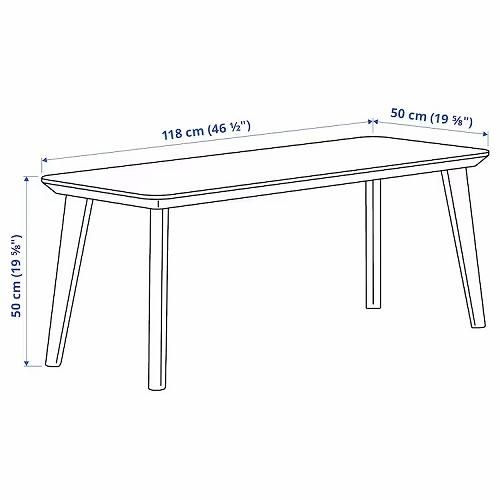 IKEA イケア コーヒーテーブル アッシュ材突き板 118x50cm IKEA イケア コーヒーテーブル アッシュ材突き板 118x50cm