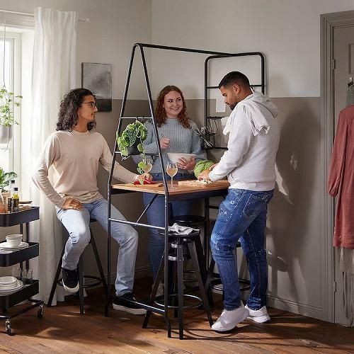 IKEA イケア テーブル はしご収納付き ブラック 黒 big10512571 IKEA イケア テーブル はしご収納付き ブラック 黒 big10512571
