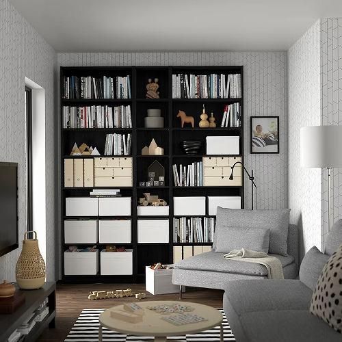 IKEA イケア 上部追加ユニット ブラック 黒 オーク調 80x28x35cm IKEA イケア 上部追加ユニット ブラック 黒 オーク調 80x28x35cm