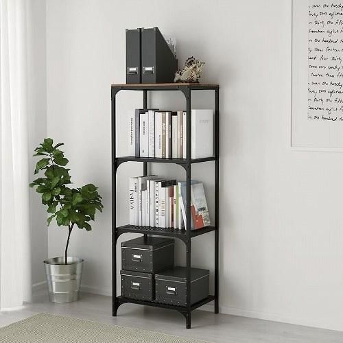 IKEA イケア シェルフユニット ブラック 51x136cm big90342198