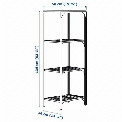 IKEA FJALLBO フィエルボシェルフユニット FJÄLLBO フィエルボ シェルフユニット, ブラック, 51x136 cm - IKEA