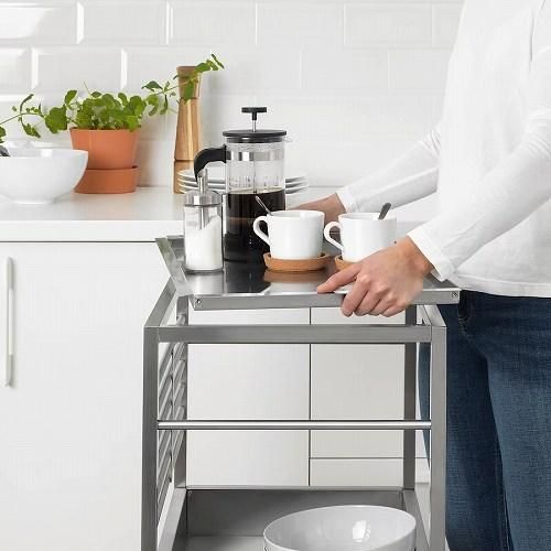 IKEA イケア キッチンワゴン ステンレススチール 60x40cm IKEA イケア キッチンワゴン ステンレススチール 60x40cm