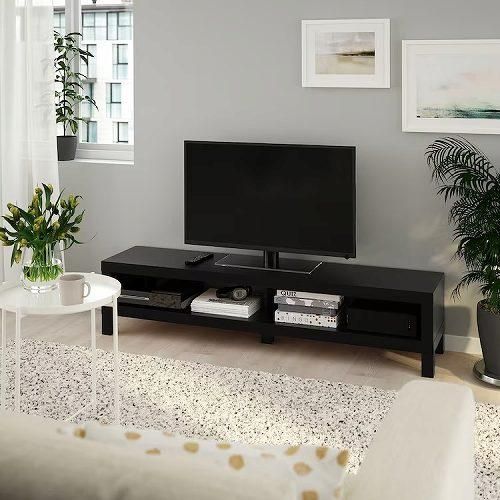 IKEA イケア テレビ台 ブラックブラウン 黒茶 160x35x36cm