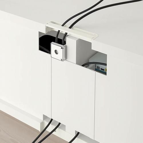IKEAテレビ台 テレビボード　ベストー 120x40x40ホワイト BESTÅ ベストー テレビ台 扉付き, ホワイト ハンヴィーケン