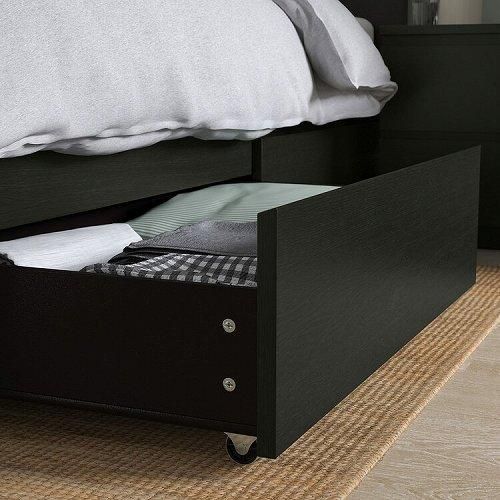 IKEA イケア ベッド下収納ボックス ベッドフレーム用 ブラック IKEA イケア ベッド下収納ボックス ベッドフレーム用 ブラック
