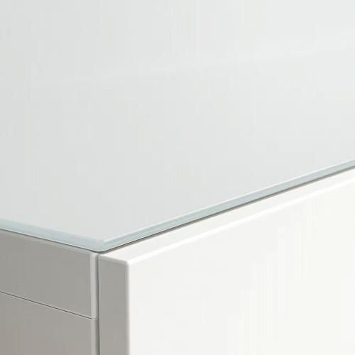 IKEA イケア トップパネル ガラス ホワイト ライトグリーン 120x40cm