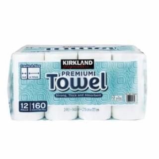 Kirklandカークランドシグネチャー ペーパータオル 12ロール(1ロール160シート入り) cos580517 コストコ COSTCO