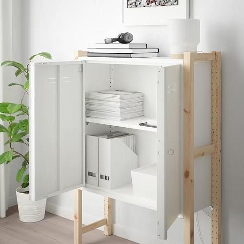 IKEA イケア キャビネット 扉付 ホワイト白 80x83cm m80385503 IKEA イケア キャビネット 扉付 ホワイト白 80x83cm m80385503