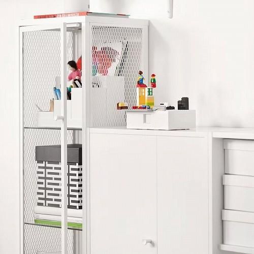 IKEA イケア キャビネット ガラス扉 メタル ホワイト 白 IKEA イケア キャビネット ガラス扉 メタル ホワイト 白