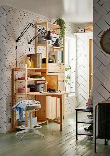 IKEA イケア 折りたたみテーブル パイン材 80x30 91cm