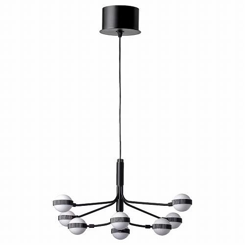 IKEA イケア LEDシャンデリア 8アーム ブラック ホワイト