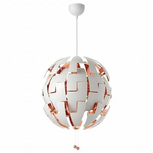 IKEA イケア ペンダントランプ ホワイト コッパーカラー 52cm IKEA イケア ペンダントランプ ホワイト コッパーカラー 52cm