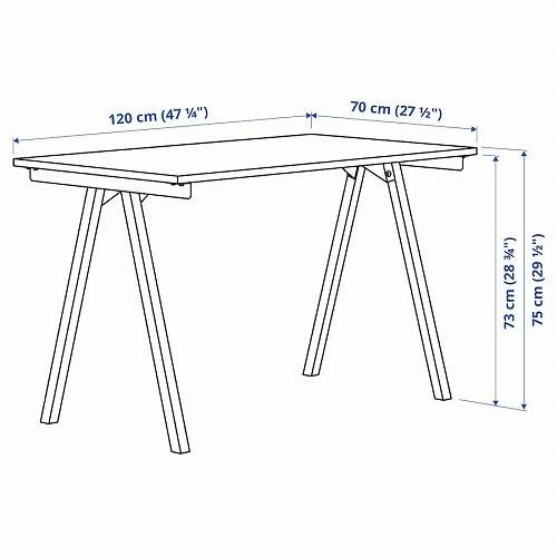 IKEA トロッテン デスク, ベージュ/チャコール, 120x70cm TROTTEN トロッテン デスク, ベージュ/チャコール, 120x70 cm - IKEA