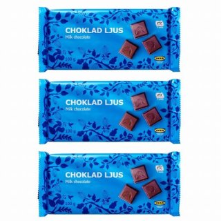【セット商品】IKEA イケア ミルクチョコレート 3枚セット m40293925x3 CHOKLAD LJUS  ショクラード・ユース 板チョコ