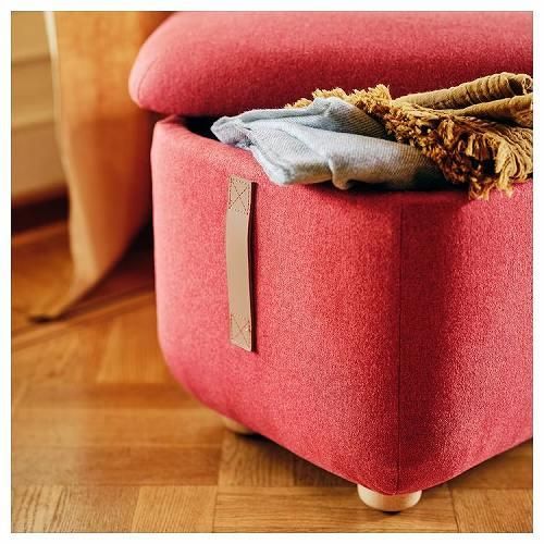 IKEA イケア オットマン 収納付き トネルード レッド m10521684