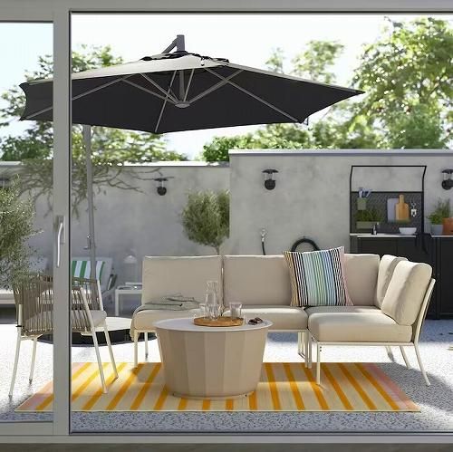 IKEA イケア 1人掛けソファ 屋外用 ホワイト ベージュ m90511186 IKEA イケア 1人掛けソファ 屋外用 ホワイト ベージュ m90511186