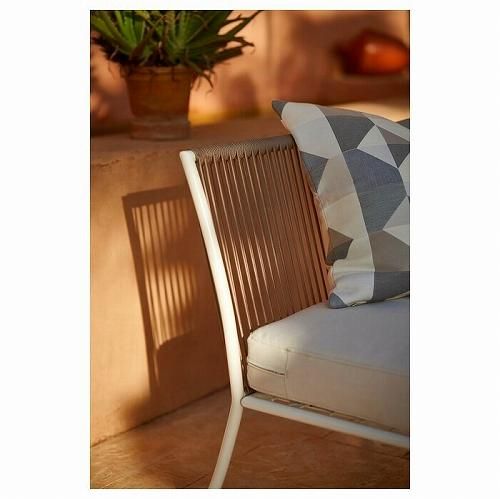 IKEA イケア 1人掛けソファ 屋外用 ホワイト ベージュ m90511186 IKEA イケア 1人掛けソファ 屋外用 ホワイト ベージュ m90511186