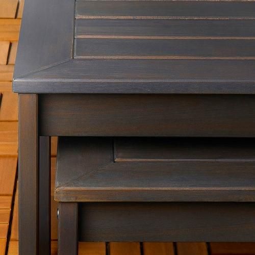 IKEA イケア ネストテーブル2点セット 室内 屋外用 ダークグレー IKEA イケア ネストテーブル2点セット 室内 屋外用 ダークグレー
