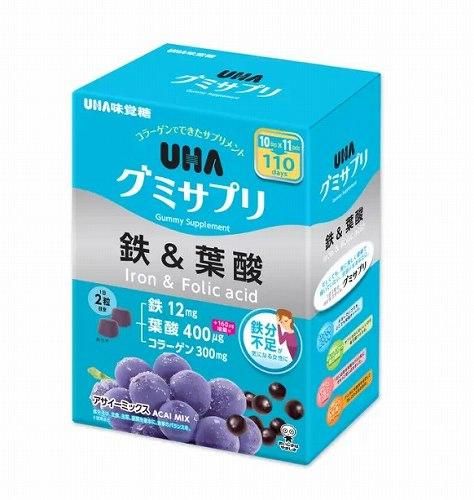 コストコセットで気分アゲアゲ⤴︎⤴︎ UHA グミサプリ 鉄&葉酸 220 粒 cos90000 コストコ COSTCO