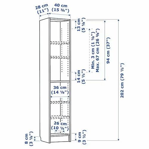 IKEA イケア 本棚 ホワイト 40x28x202cm big30522041 BILLY