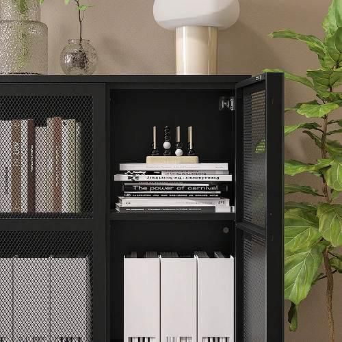 IKEA イケア キャビネット 扉付 ブラック メッシュ 80x83cm IKEA イケア キャビネット 扉付 ブラック メッシュ 80x83cm