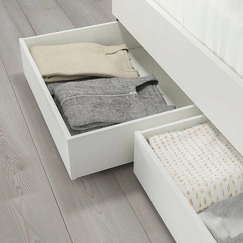 VARDÖ ヴァルドー ベッド下収納ボックス, ホワイト, 65x70 cm - IKEA