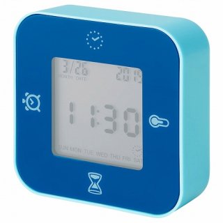IKEA イケア 時計 温度計 アラーム タイマー ブルー 青 m70559711 KLOCKISクロッキス