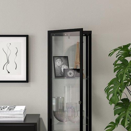 IKEA イケア コレクションケース ブラック 35x32x151cm IKEA イケア コレクションケース ブラック 35x32x151cm