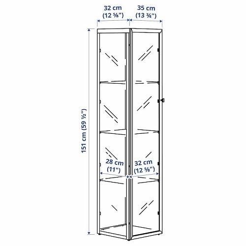 IKEA イケア コレクションケース ホワイト 35x32x151cm