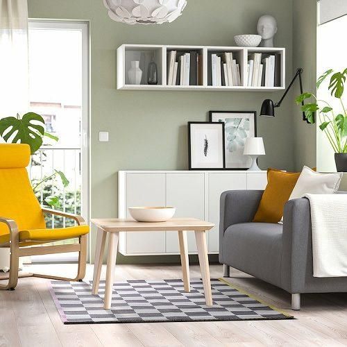 IKEA イケア ラグ 平織り ホワイト 白 ブラック 黒 133x195cm IKEA イケア ラグ 平織り ホワイト 白 ブラック 黒 133x195cm