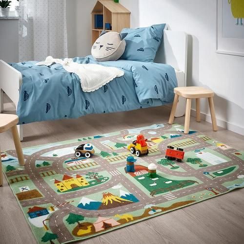 IKEA イケア ラグ グリーン 100x133cm m90548217 VALLABY IKEA イケア ラグ グリーン 100x133cm m90548217 VALLABY