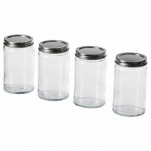 IKEA イケア スパイス瓶クリアガラスステンレススチール350ml