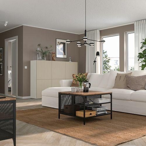 IKEA イケア リビングテーブル 収納付き ブラック 68x68x48 IKEA イケア リビングテーブル 収納付き ブラック 68x68x48