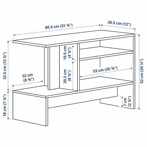 IKEA イケア サイドテーブル オーク調 80x31cm m00541423