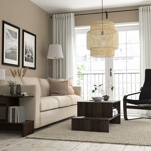 IKEA イケア コーヒーテーブル ダークブラウン 90x55cm m80541419