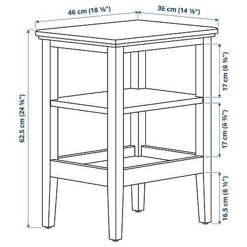 IKEA イケア サイドテーブル ダークブラウン ステイン仕上げ