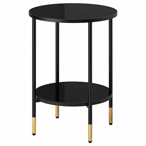 IKEA イケア サイドテーブル ブラック ガラス ブラック 45cm IKEA イケア サイドテーブル ブラック ガラス ブラック 45cm