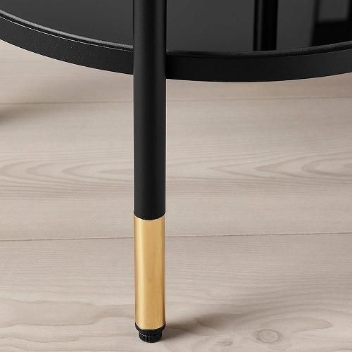 IKEA イケア サイドテーブル ブラック ガラス ブラック 45cm