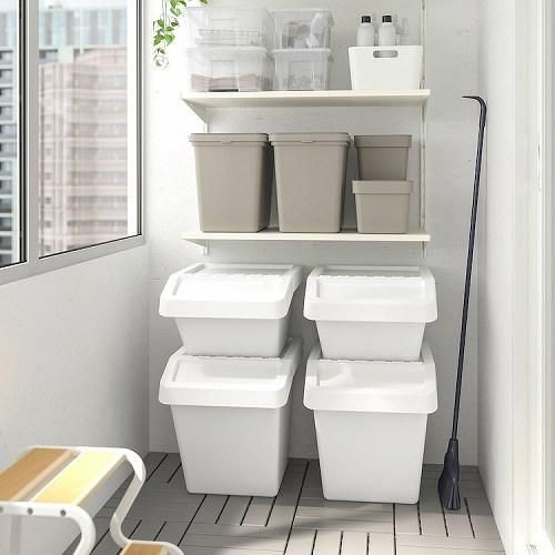 IKEA イケア 分別ゴミ箱 ふた付 ホワイト 60L fp10255901 IKEA イケア 分別ゴミ箱 ふた付 ホワイト 60L fp10255901