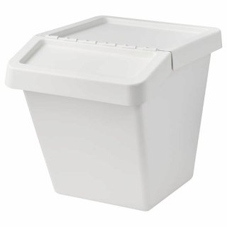 IKEA イケア 分別ゴミ箱 ふた付 ホワイト 60L fp10255901 SORTERA ソルテーラ 