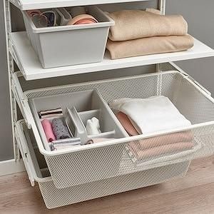IKEA イケア インサート 仕切り付き ライトグレー 35x24x14cm