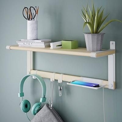 IKEA イケア ウォールシェルフ ホワイト アスペン 65x26cm IKEA イケア ウォールシェルフ ホワイト アスペン 65x26cm