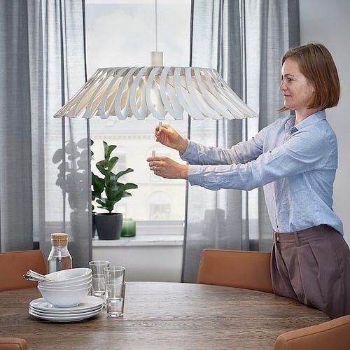 IKEA TÄLLBY ペンダントライト ホワイト TÄLLBYN pendant lamp nickel-plated/opal white glass - IKEA