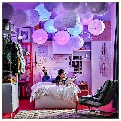 IKEA イケア 掛け布団カバー 枕カバー2枚 ホワイト ブルー