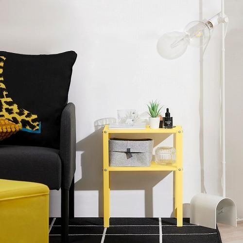 IKEA イケア サイドテーブル ブライトイエロー 37x28cm
