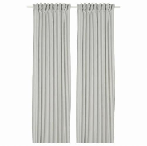 IKEA イケア レースカーテン1組 ライトグレー 145x250cm m00583390